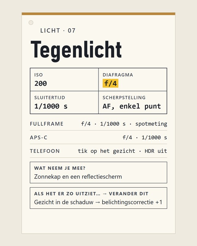 Licht, tegenlicht